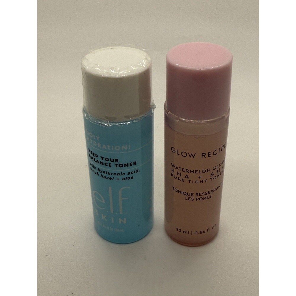 Glow Recipe Watermelon Glow PHA + BHA Pore Tight Toner 25ml & e.l.f. Toner 30mL